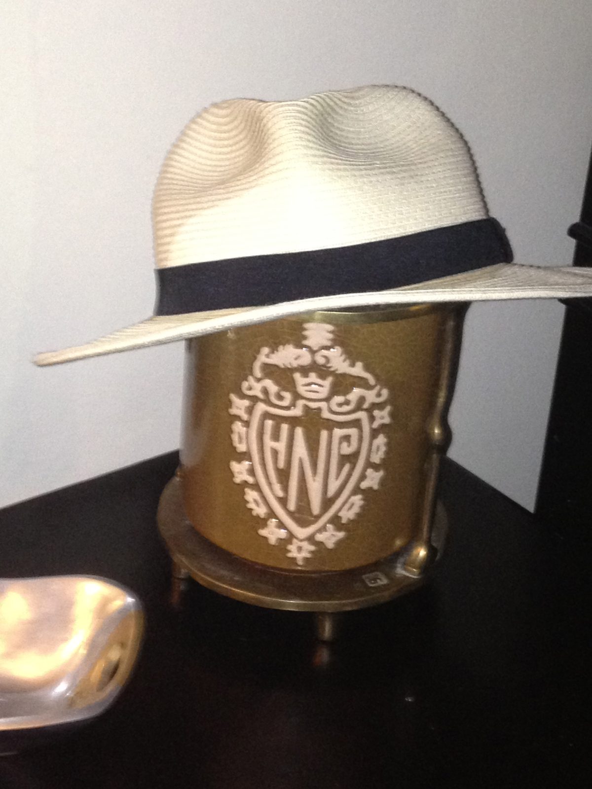 Dad's Panama hat took up residence on the ice bucket in our room at the Hotel Nacional de Cuba